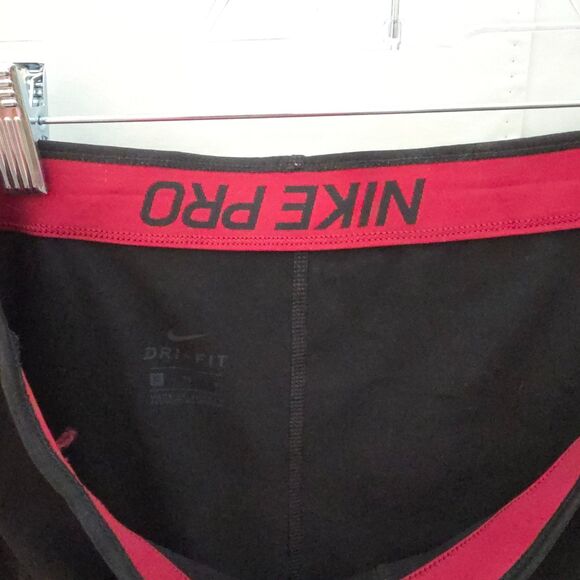 NIKE PRO Dri-Fit Womens Technical Training Volleyball Shorts Black Red 4" XL - Picture 4 of 9